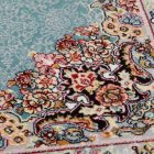 Tapis acrylique à motif Tabriz - bleu turquoise 160x230