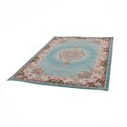 Tapis acrylique à motif Isfahan - bleu 80x120
