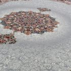 Tapis acrylique à motif Tabriz - gris 160x230