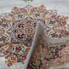 Tapis acrylique à motif Isfahan - gris 80x120