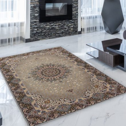 Tapis Persan gris Kerman 140x200 tapis mécanique qualité de salon ou chambre