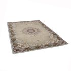 Tapis acrylique à motif Kerman - gris 140x200