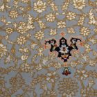 Tapis acrylique à motif Kerman - gris 140x200