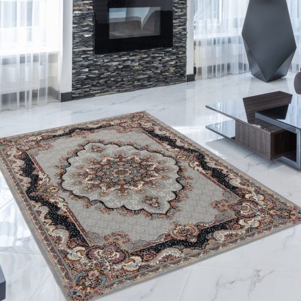 Tapis Persan gris Tabriz 140x200 tapis mécanique qualité de salon ou chambre