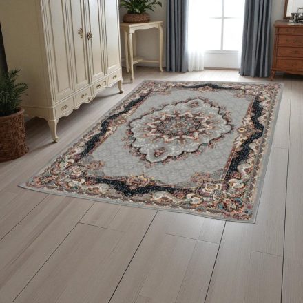Tapis Persan gris TABRIZ 140x200 tapis de luxe pour la chambre