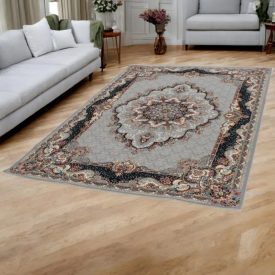 Tapis acrylique à motif Tabriz - gris 160x230