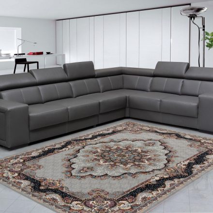Tapis Persan gris Tabriz 160x230 tapis mécanique qualité de salon