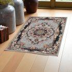 Tapis acrylique à motif Tabriz - gris 80x120