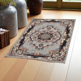 Tapis acrylique à motif Tabriz - gris 80x120