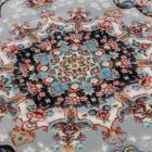 Tapis acrylique à motif Tabriz - gris 80x120