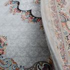 Tapis acrylique à motif Tabriz - gris 80x120