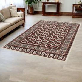 Tapis acrylique à motif Bokhara - beige 160x230
