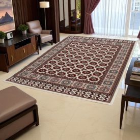 Tapis acrylique à motif Bokhara - beige 200x300