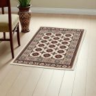 Tapis acrylique à motif Bokhara - beige 60x90