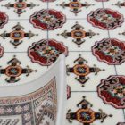 Tapis acrylique à motif Bokhara - beige 60x90