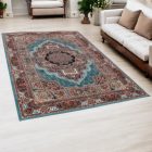 Tapis acrylique à motif Tabriz - turquoise 160x230