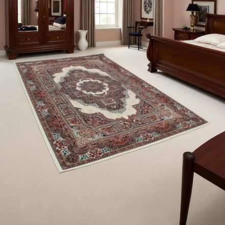 Tapis acrylique à motif Tabriz - beige 140x200