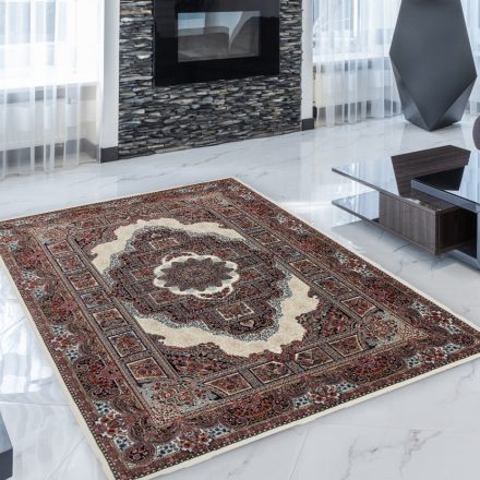 Tapis Persan beige Tabriz 140x200 tapis mécanique qualité de séjour ou de chambre