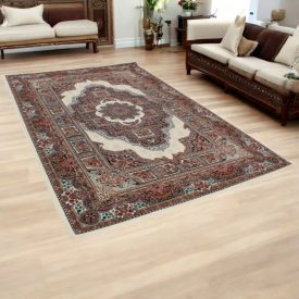 Tapis acrylique à motif Tabriz - beige 160x230