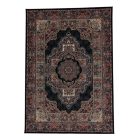 Tapis acrylique à motif Tabriz - bleu foncé 140x200