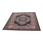 Tapis acrylique à motif Tabriz - bleu foncé 140x200