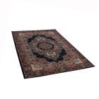 Tapis acrylique à motif Tabriz - bleu foncé 140x200
