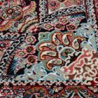 Tapis acrylique à motif Tabriz - bleu foncé 140x200