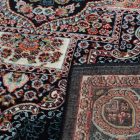 Tapis acrylique à motif Tabriz - bleu foncé 140x200
