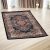 Tapis acrylique à motif Tabriz - bleu foncé 80x120