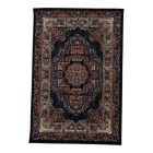 Tapis acrylique à motif Tabriz - bleu foncé 80x120