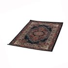 Tapis acrylique à motif Tabriz - bleu foncé 80x120