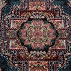 Tapis acrylique à motif Tabriz - bleu foncé 80x120
