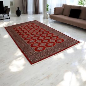 Tapis oriental bordeaux Bokhara 259x156 tapis fait main