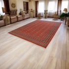 Tapis Boukhara 244x336 bordeaux pakistanais fait main