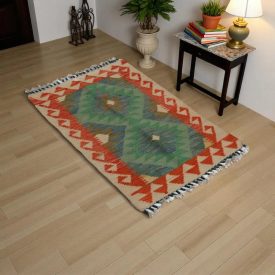 Tapis Kilim en laine 92x120 Kilim afghan tissé à la main