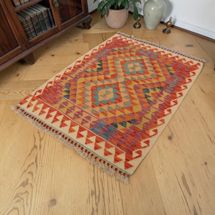 Tapis kilim 92x120 – afghan, en laine, tissé à la main