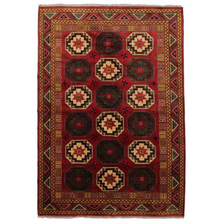 Tapis Afghan marron Kargai 200x296 tapis oriental fait main pour le salon