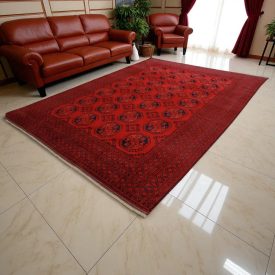 Tapis afghan 300x404 Elephant Foot fait main bordeaux