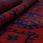 Grand Tapis Afghan bordeaux Ersari 252x346 tapis oriental fait main pour le salon