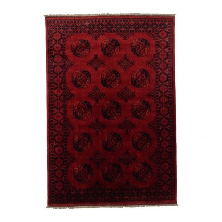 Tapis Afghan bordeaux Ersari 204x297 tapis oriental fait main pour le salon