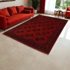 Tapis Afghan bordeaux Ersari 195x294 tapis oriental fait main pour le salon