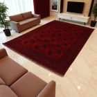 Tapis Afghan bordeaux Ersari 202x293 tapis oriental fait main pour le salon