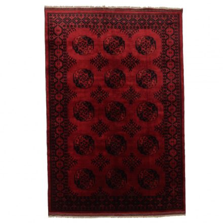 Tapis Afghan bordeaux Ersari 202x294 tapis oriental fait main pour le salon