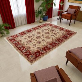 Ziegler tapis laine beige-bordeaux 149x206 tapis de salon