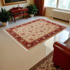 Ziegler tapis laine beige-bordeaux 151x201 tapis de salon
