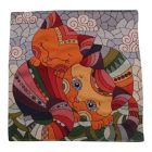 Coussin décoratif orange 45 x 45 cm – Chats câlins