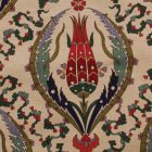 Coussin décoratif crème 45 x 45 cm – Tulipe du Sultan