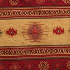 Coussin décoratif bordeaux 45 x 45 cm – Rayures de caravane