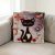 Coussin décoratif violet 45 x 45 cm – Chat de minuit