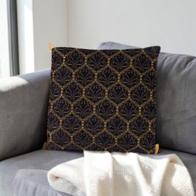   Coussin décoratif bleu nuit 45 x 45 cm – Ornement bleu nuit